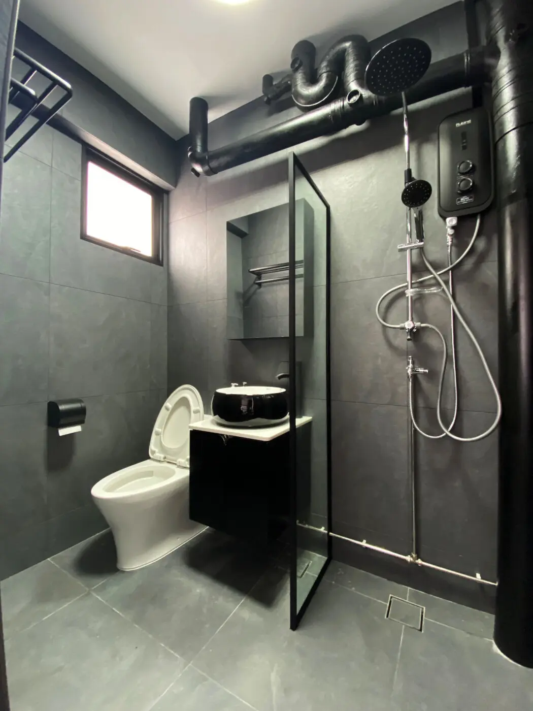 2 Bears Design - Black & White - Bathroom - Resale HDB - $55,000