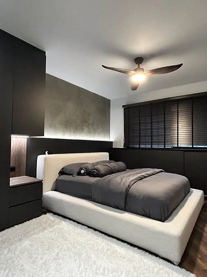 2 Bears Design - Industrial / Raw - Master Bedroom - Resale HDB - $68,000