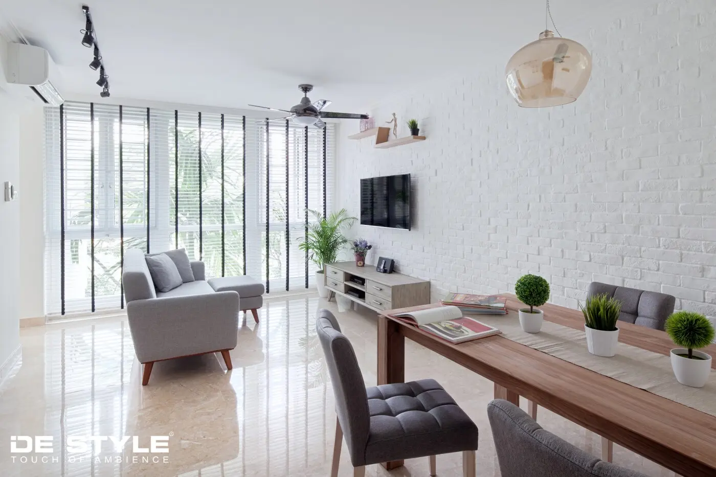 De Style Interior - Minimalistic / Scandinavian - Dining, Living - Resale Condo - $50,000