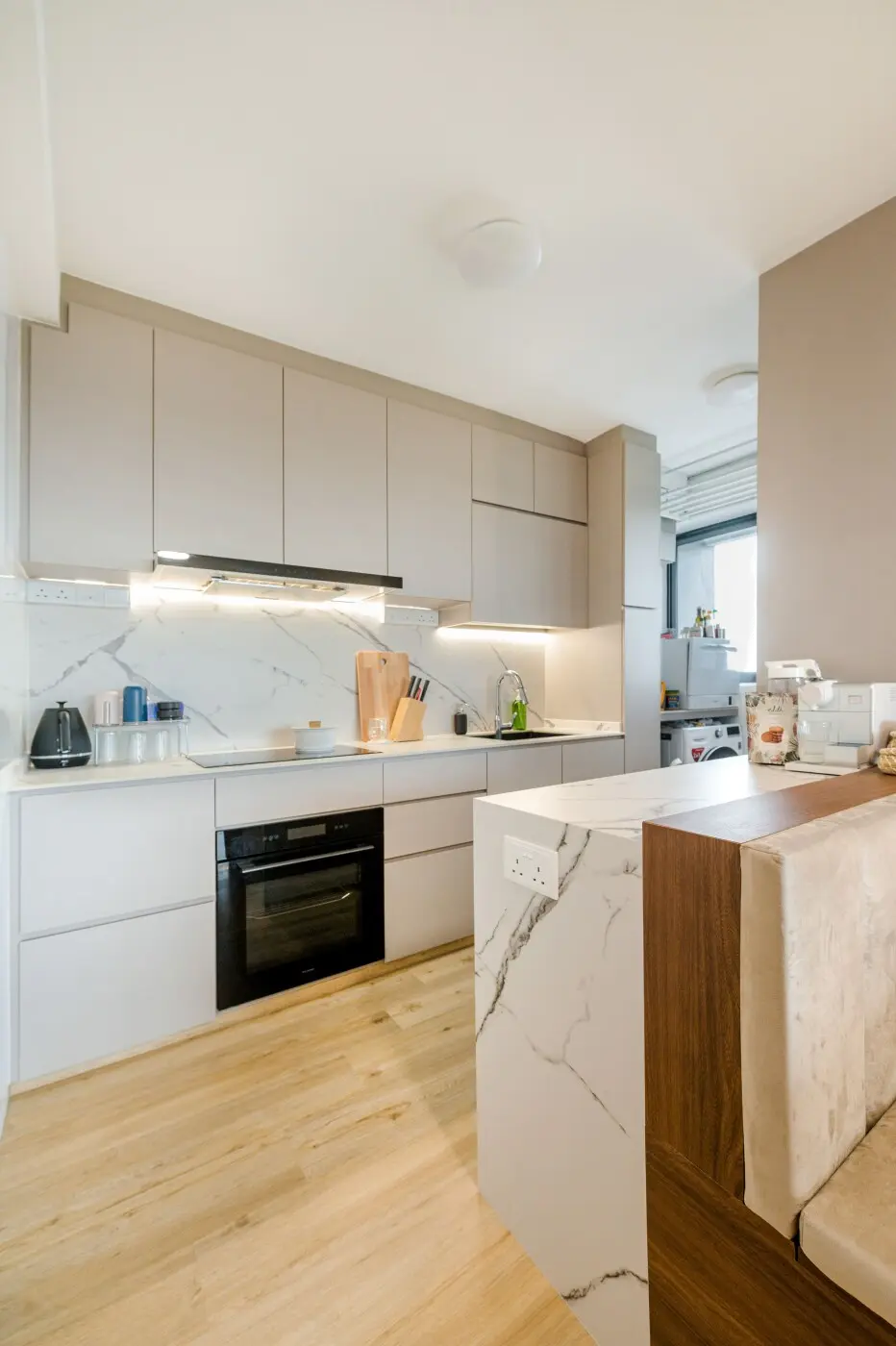 Brown Studio - Minimalistic / Scandinavian - Kitchen - New HDB - $50,000