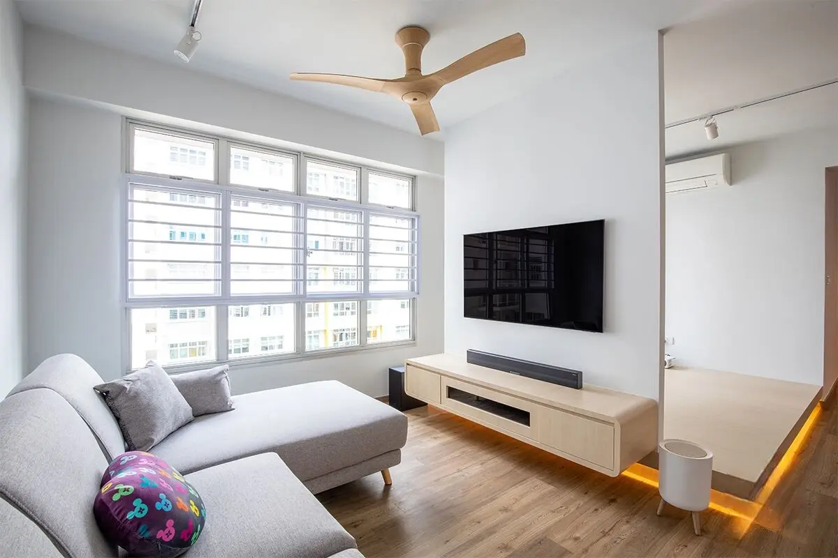 Brown Studio - Minimalistic / Scandinavian - Living Room - Resale HDB - $47,000