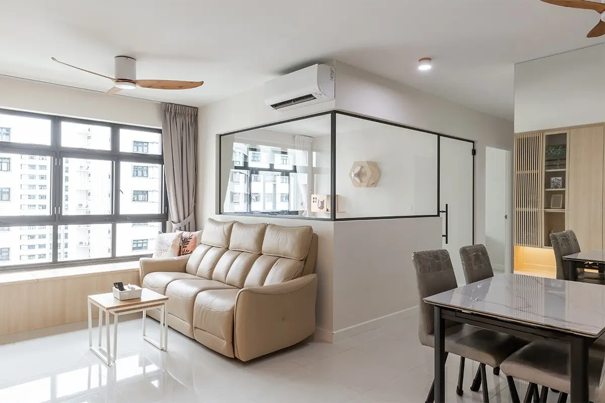 Brown Studio - Minimalistic / Scandinavian - Living Room, Dining Room - Resale HDB - $47,000