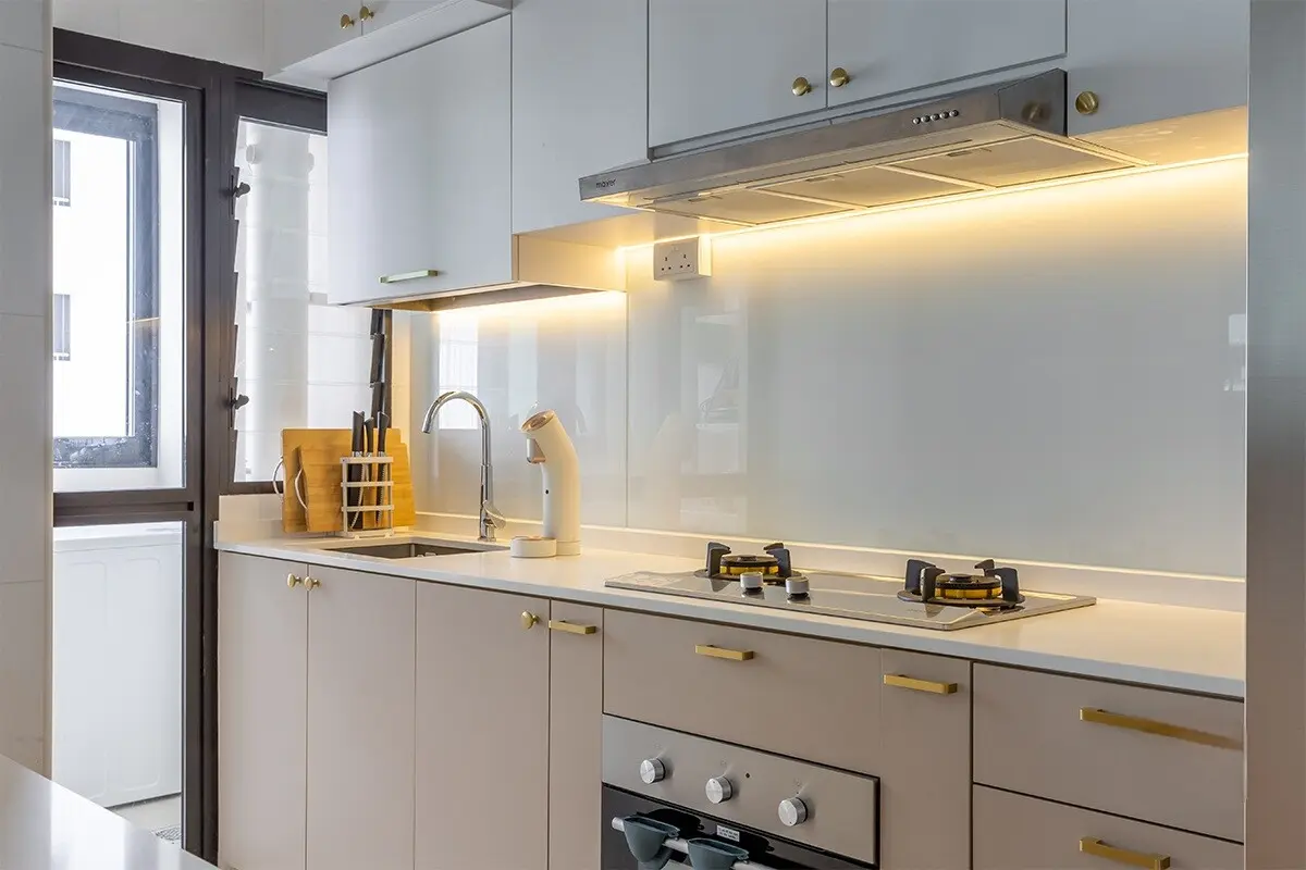 Brown Studio - Minimalistic / Scandinavian - Kitchen - Resale HDB - $47,000